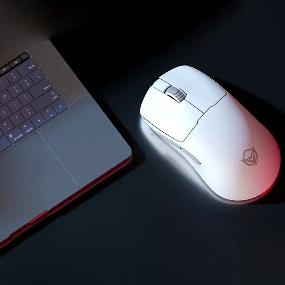 Meetion Air GW40 Pro Triple Mode Rechargeable Bluetooth Wireless & Wired Mouse 2600DPI - White - Image 12