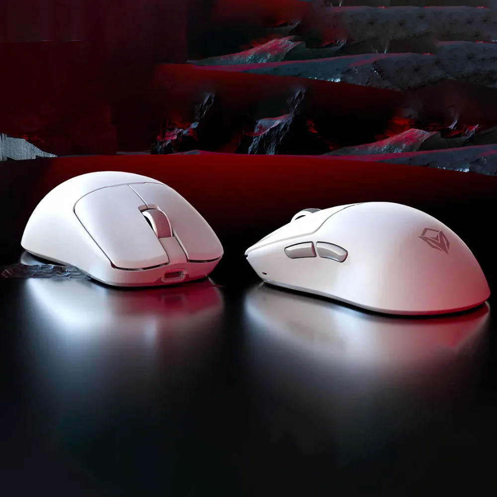 Meetion Air GW40 Pro Triple Mode Rechargeable Bluetooth Wireless & Wired Mouse 2600DPI - White - Image 13