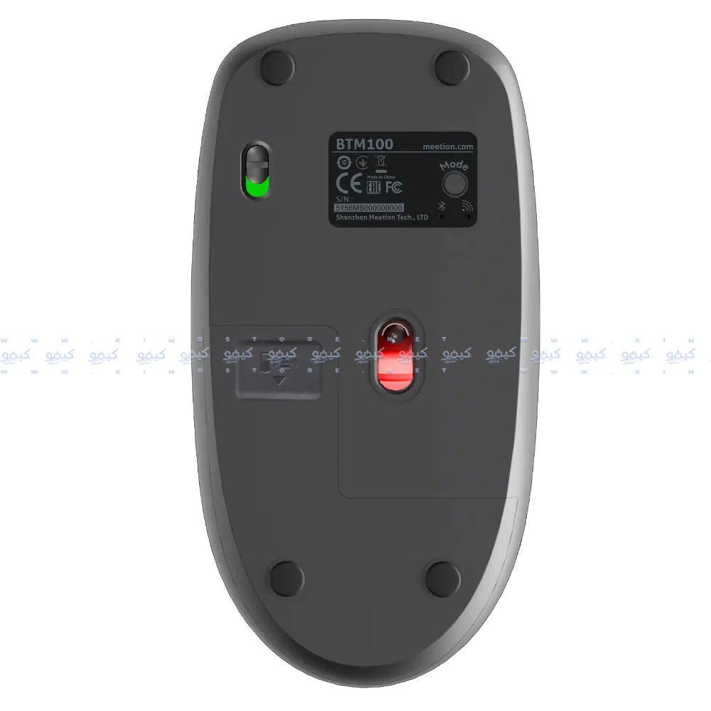 Meetion BTM100 Dual Mode Bluetooth Wireless Mouse 3800Dpi - Steel Gray - Image 7