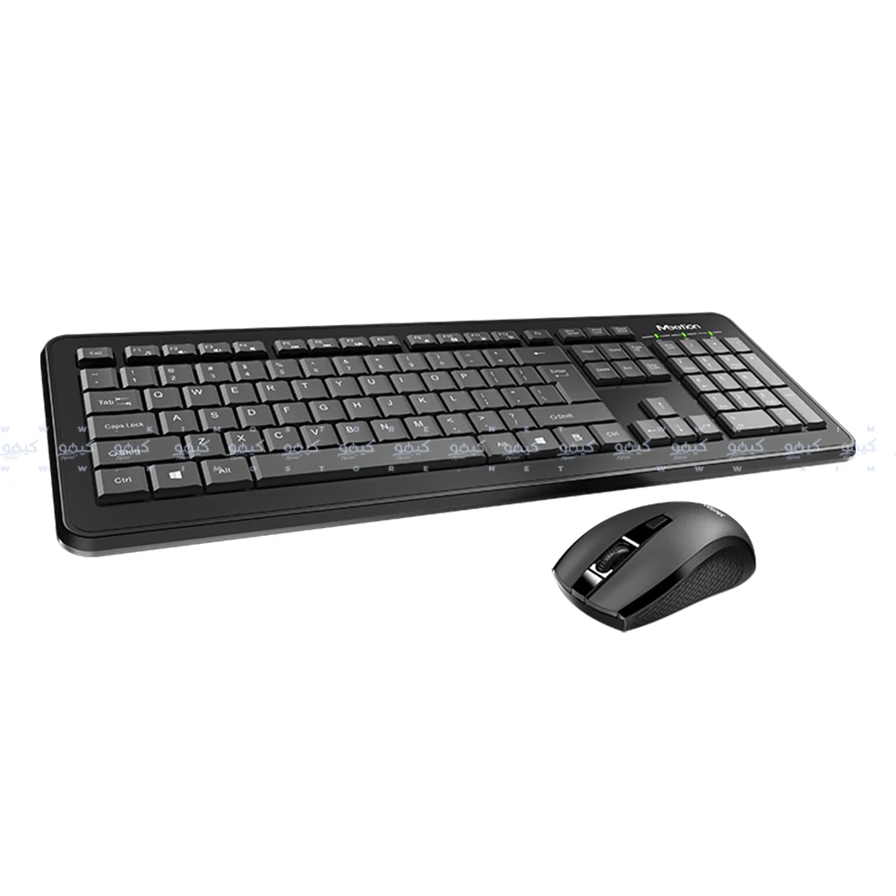 Meetion C4120 Little Wireless Keyboard + Mouse Combo English & Arabic - Black - Image 6
