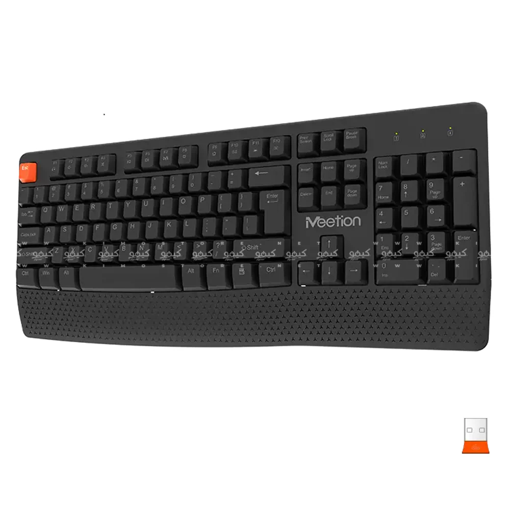 Meetion C4130 Wireless Keyboard + Mouse Combo English & Arabic - Black - Image 4