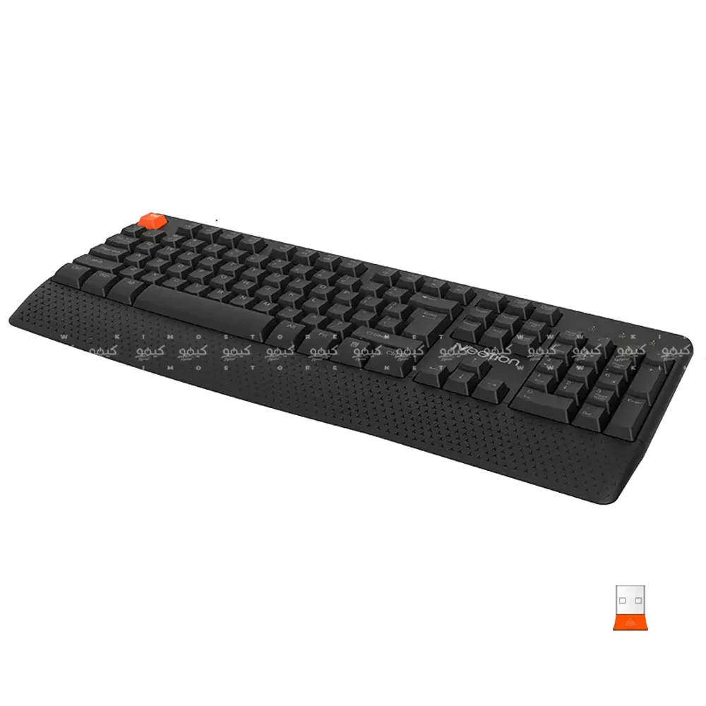 Meetion C4130 Wireless Keyboard + Mouse Combo English & Arabic - Black - Image 5