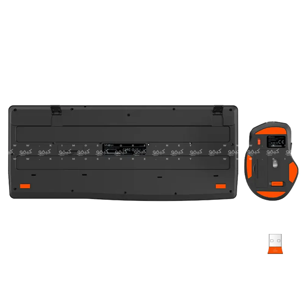 Meetion C4130 Wireless Keyboard + Mouse Combo English & Arabic - Black - Image 6