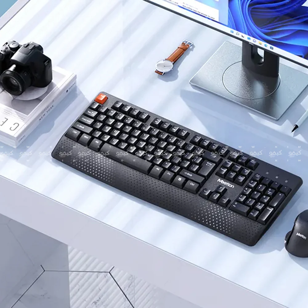 Meetion C4130 Wireless Keyboard + Mouse Combo English & Arabic - Black - Image 9