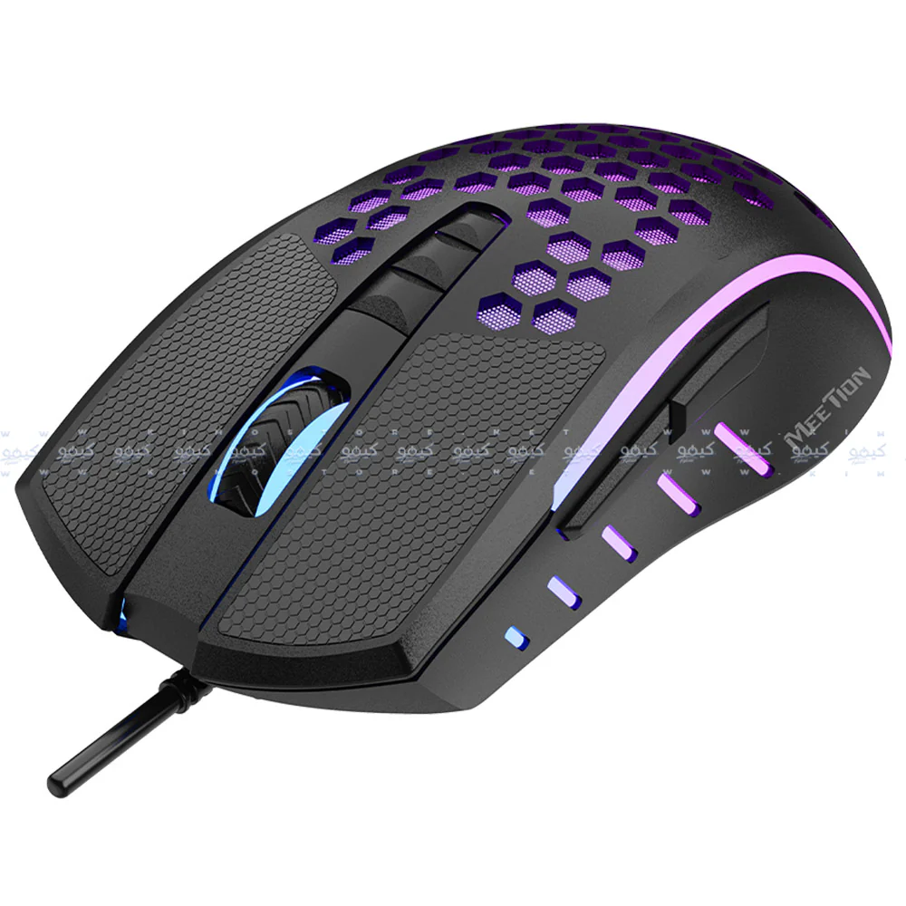 Meetion CO015 4in1 Wired Rainbow Gaming Keypad + Mouse + Mouse Pad + Adapter Combo English & Arabic - Image 6