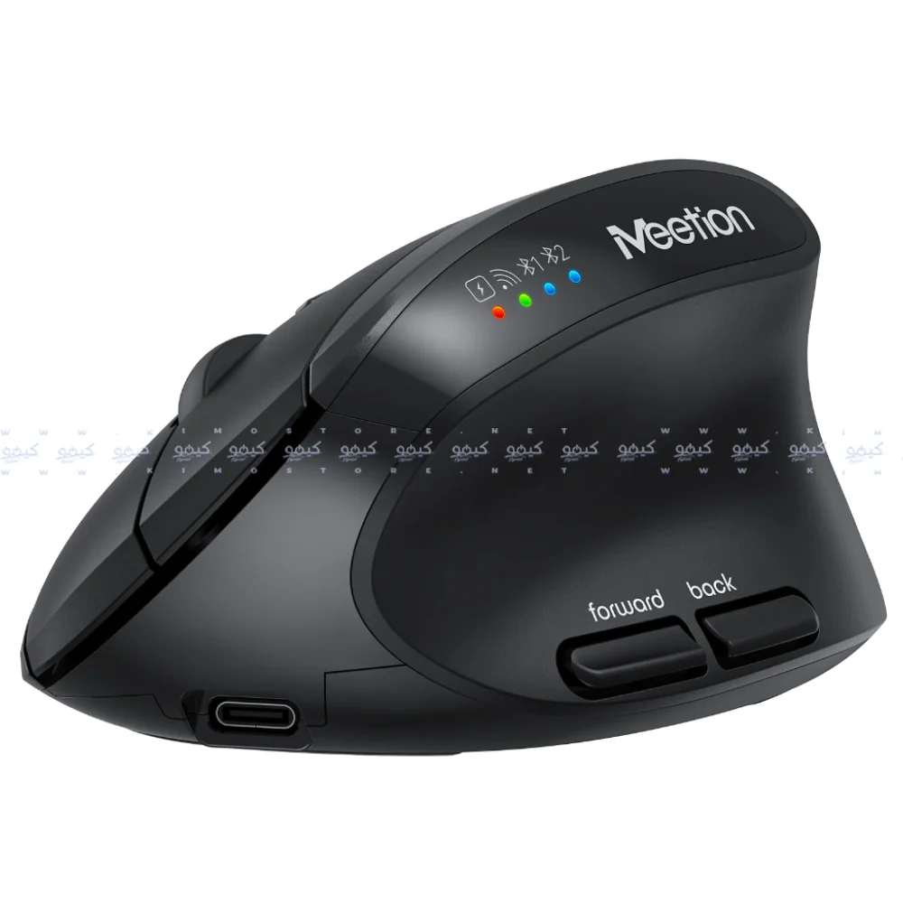 Meetion DirectorC2 Ergonomic Dual Mode Rechargeable Bluetooth Wireless Keyboard + Mouse + Mouse Pad Combo English & Arabic - Image 4