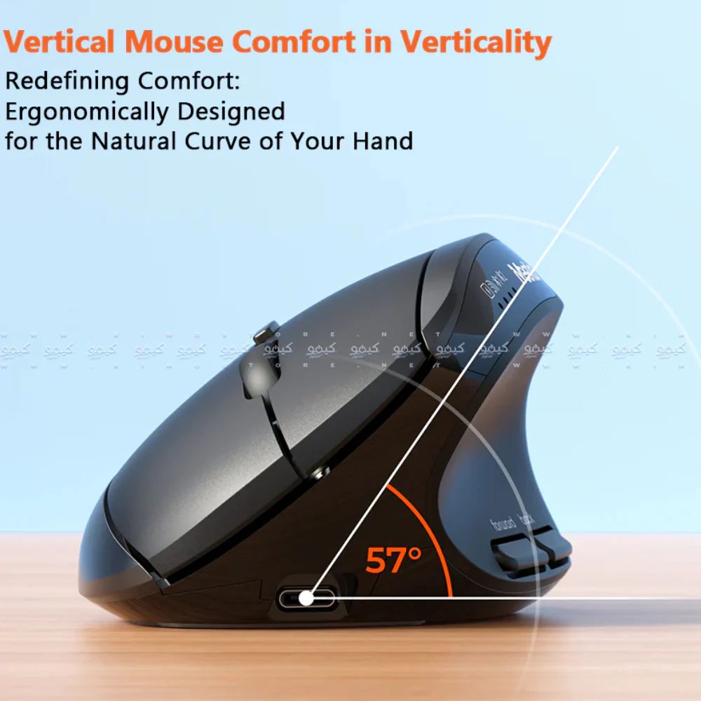 Meetion DirectorC2 Ergonomic Dual Mode Rechargeable Bluetooth Wireless Keyboard + Mouse + Mouse Pad Combo English & Arabic - Image 8