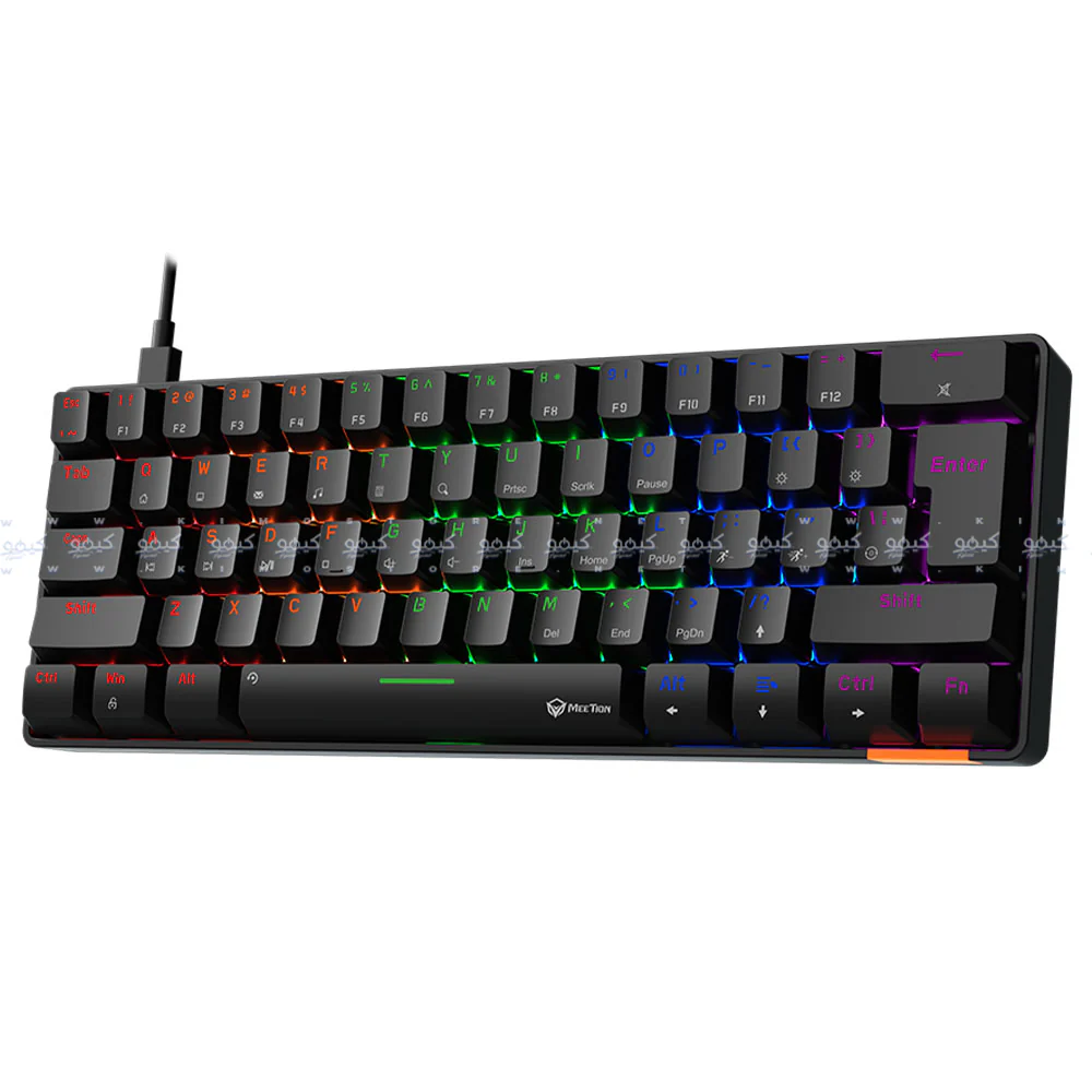 Meetion Hestia MK005 Blue Switch Wired Rainbow Gaming Keyboard English & Arabic - Image 2