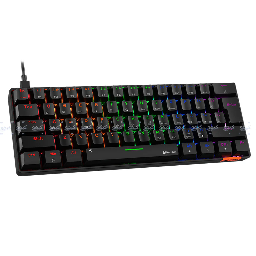 Meetion Hestia MK005 Blue Switch Wired Rainbow Gaming Keyboard English & Arabic - Image 3