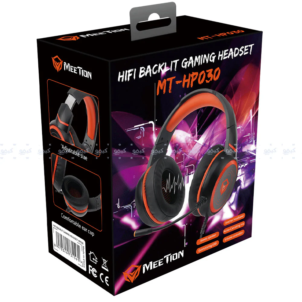 Meetion HP030 Stereo RGB Gaming Headset 7.1 Surround Sound With Noise-Cancelling Mic - Image 7