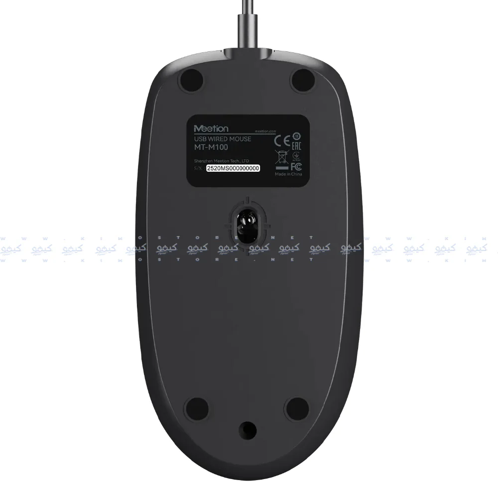Meetion M100 Wired Mouse 1200Dpi - Black x Gray - Image 6