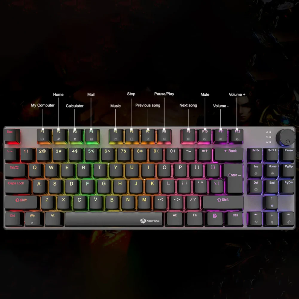 Meetion MK008 Pro Red Switch Wired RGB Gaming Keyboard English & Arabic - Image 14