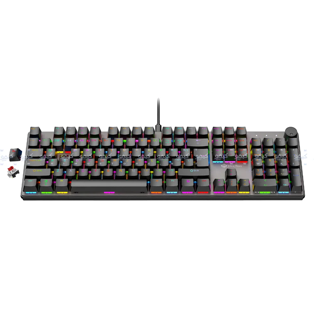Meetion MK009 Red Switch Wired Rainbow Gaming Keyboard English & Arabic - Image 2