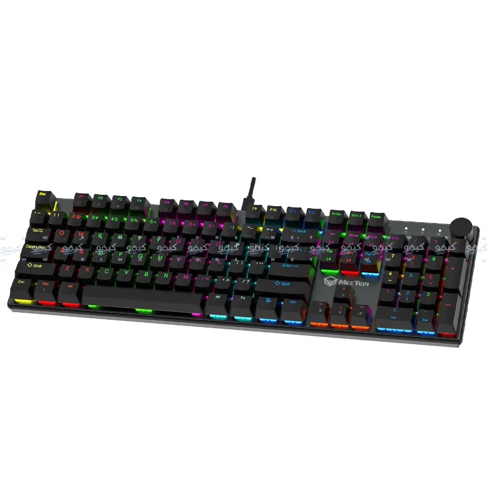 Meetion MK009 Red Switch Wired Rainbow Gaming Keyboard English & Arabic - Image 3