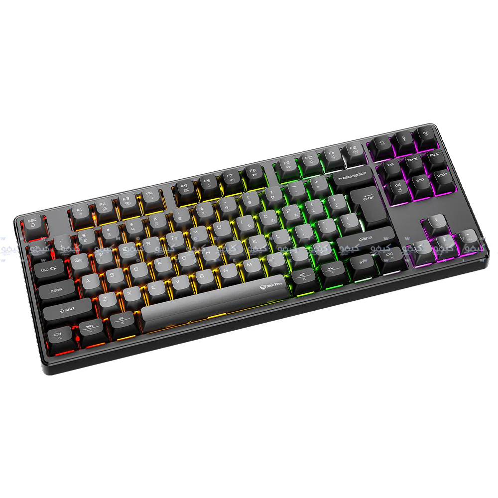 Meetion MK14 TKL Triple-Mode Rechargeable Bluetooth Wireless & Wired RGB Gaming Keyboard English & Arabic - Image 3