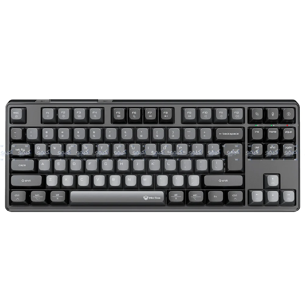 Meetion MK14 TKL Triple-Mode Rechargeable Bluetooth Wireless & Wired RGB Gaming Keyboard English & Arabic - Image 4