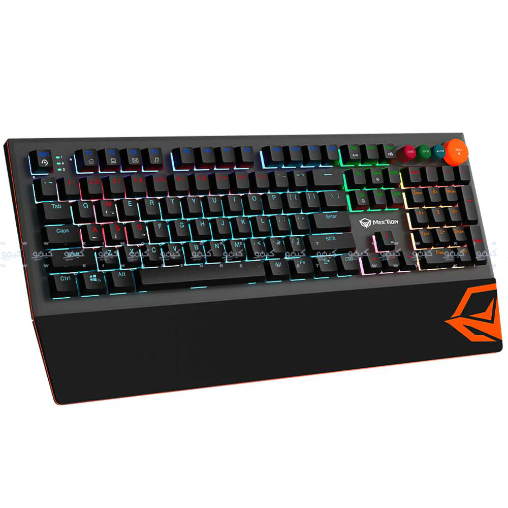 Meetion MK500 Blue Switch Wired Rainbow Gaming Keyboard English & Arabic - Image 2