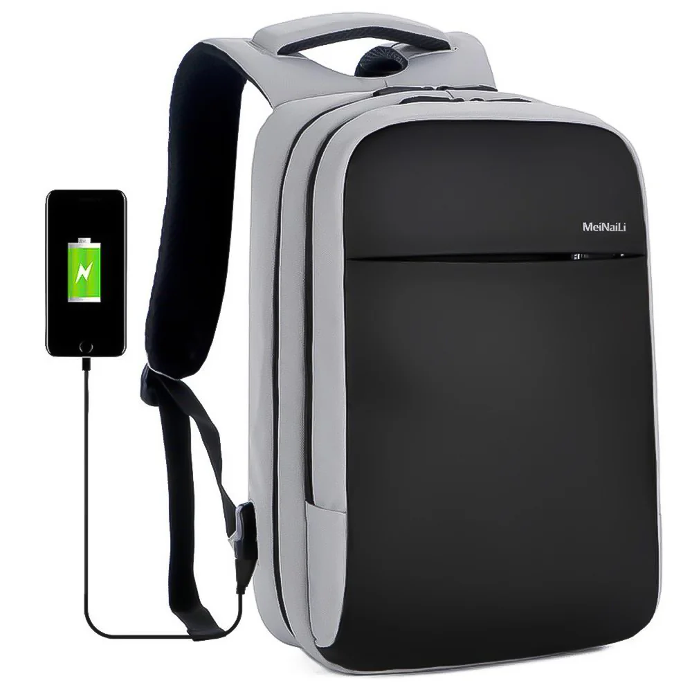 Meinaili 1802 Laptop Backpack - Grey - Image 4