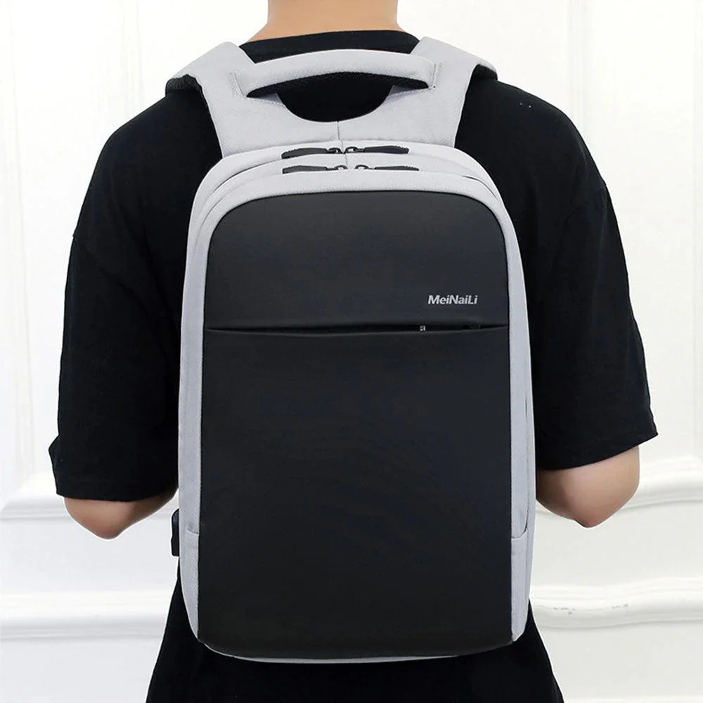 Meinaili 1802 Laptop Backpack - Grey - Image 7