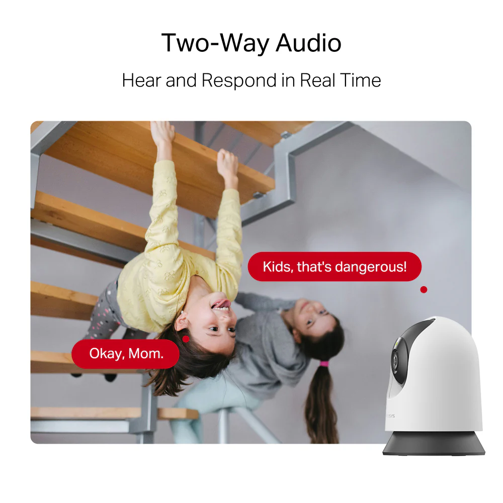 Mercusys MC200 Wi-Fi Pan & Tilt Indoor Security Camera 2MP 4mm (Mic) - Image 3