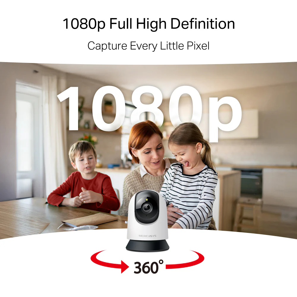Mercusys MC200 Wi-Fi Pan & Tilt Indoor Security Camera 2MP 4mm (Mic) - Image 5