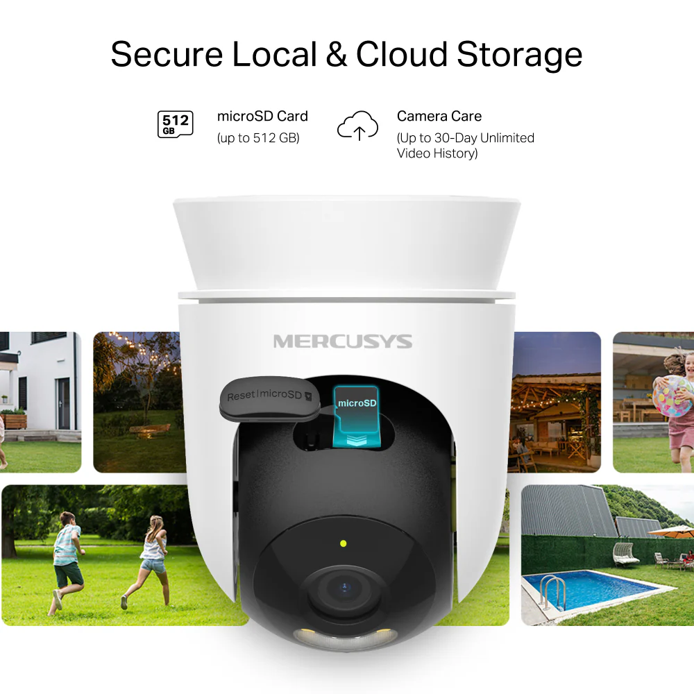 Mercusys MC500 Wi-Fi Pan & Tilt Outdoor Security Camera 2MP 4mm (Mic) - Image 4