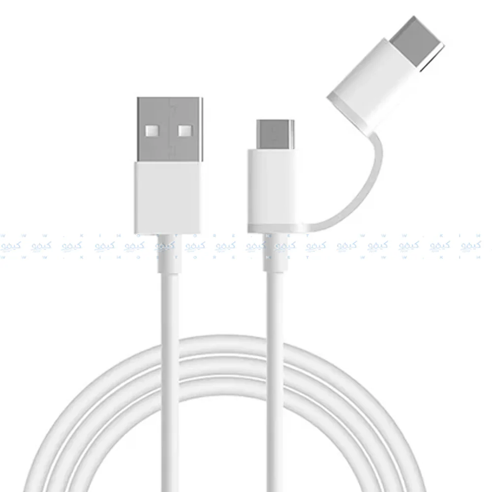 Xiaomi Mi SJX02ZM USB To Micro + Type-C 2in1 Cable 1m - Image 2