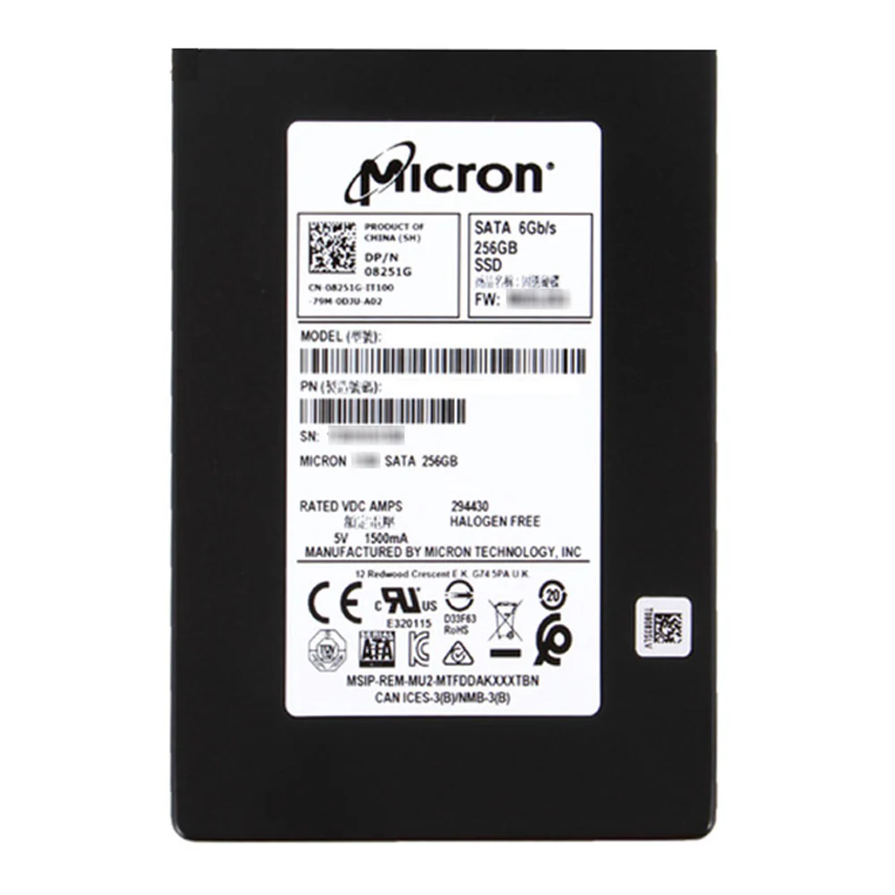 Micron 256GB SATA 2.5 Inch Internal SSD (Original Used)
