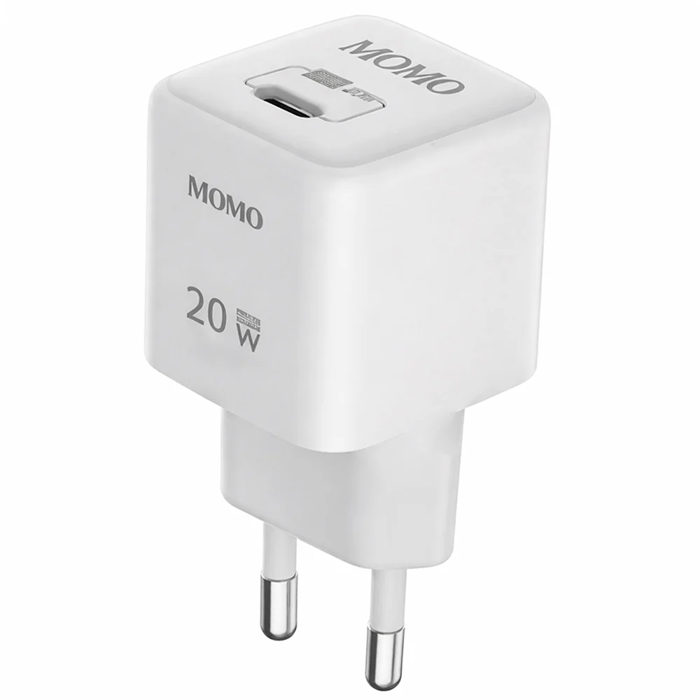 Momo Mini Turbo Fast MO-066607 Wall Charger Type-C 20W Fast Charging - White