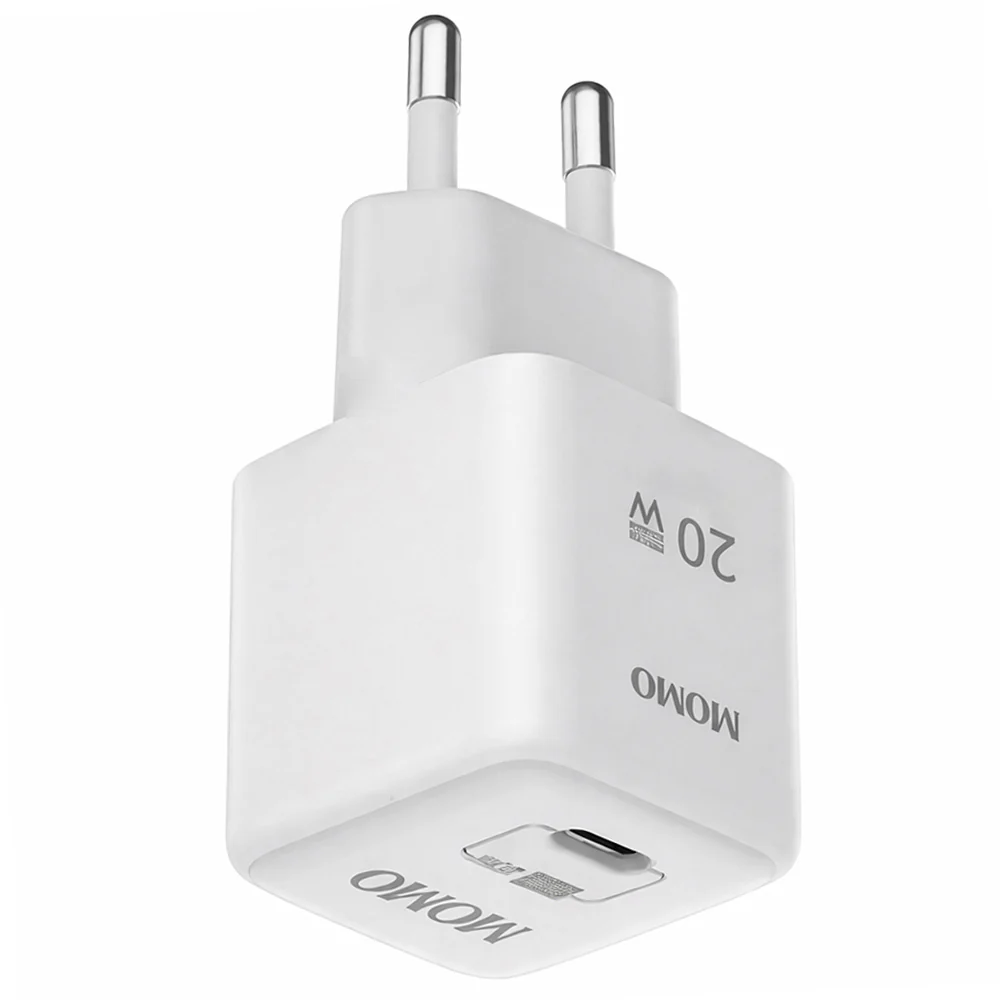 Momo Mini Turbo Fast MO-066607 Wall Charger Type-C 20W Fast Charging - White - Image 2