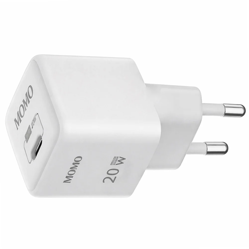Momo Mini Turbo Fast MO-066607 Wall Charger Type-C 20W Fast Charging - White - Image 3