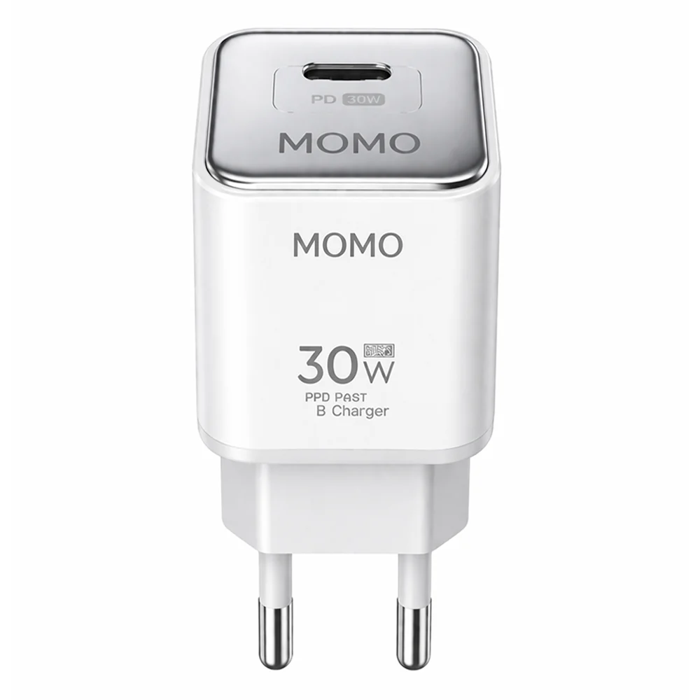 Momo Mini Turbo Fast MO-066610 Wall Charger Type-C 30W Fast Charging - White - Image 2