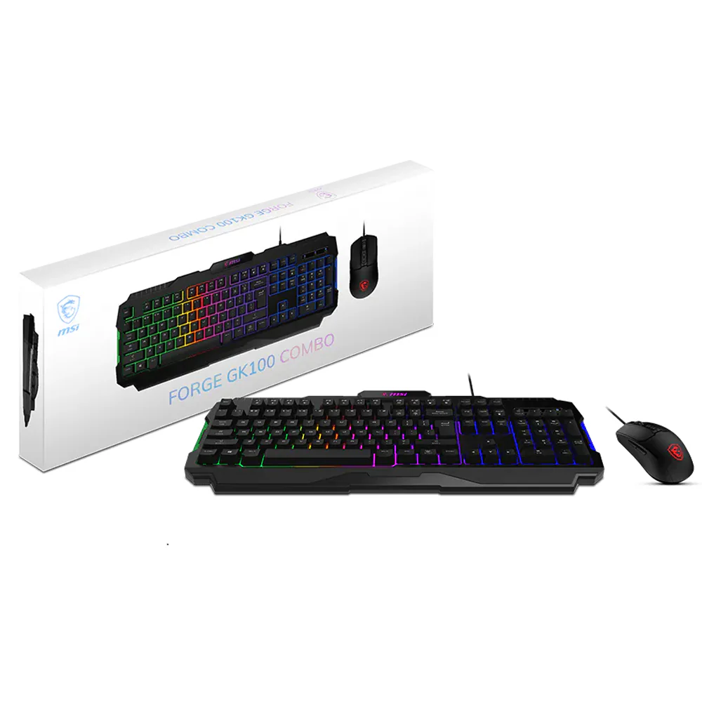 MSI Forge GK100 Wired RGB Gaming Keyboard + Mouse Combo English - Image 12
