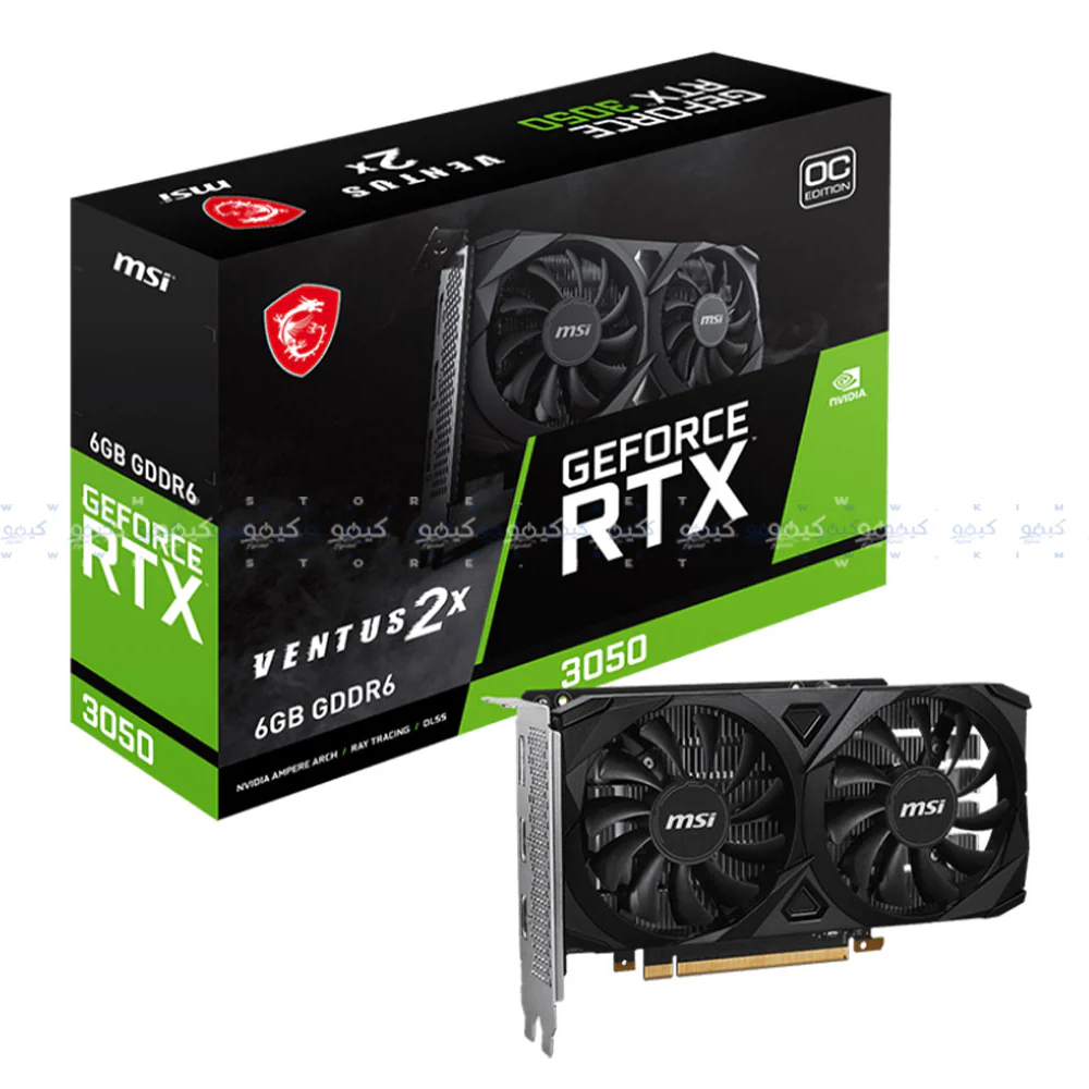 MSI GeForce RTX 3050 Ventus 2X OC 6GB GDDR6 Graphics Card