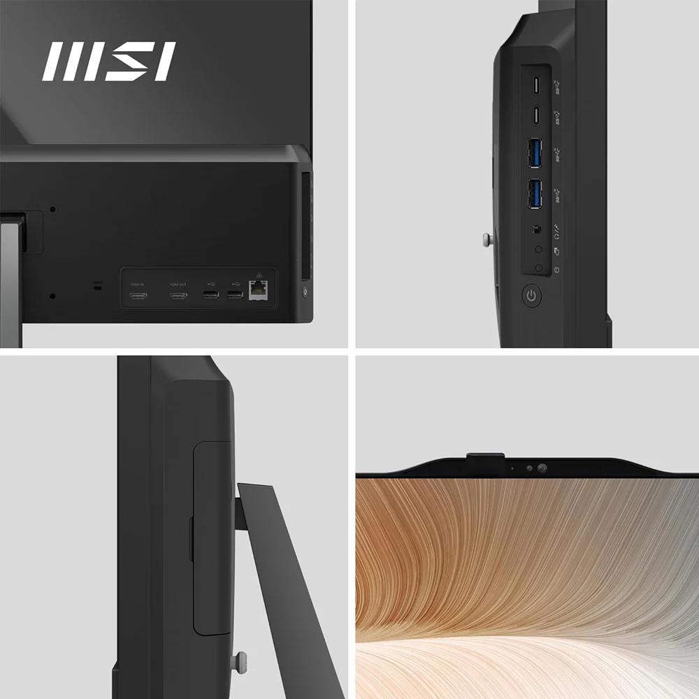 MSI Modern AM242 12M-805EG All in One (Intel Core i5-1235U - 16GB Ram - M.2 NVMe 512GB - Intel Iris Xe Graphics - 23.8 Inch FHD IPS - Cam) - Black - Image 7