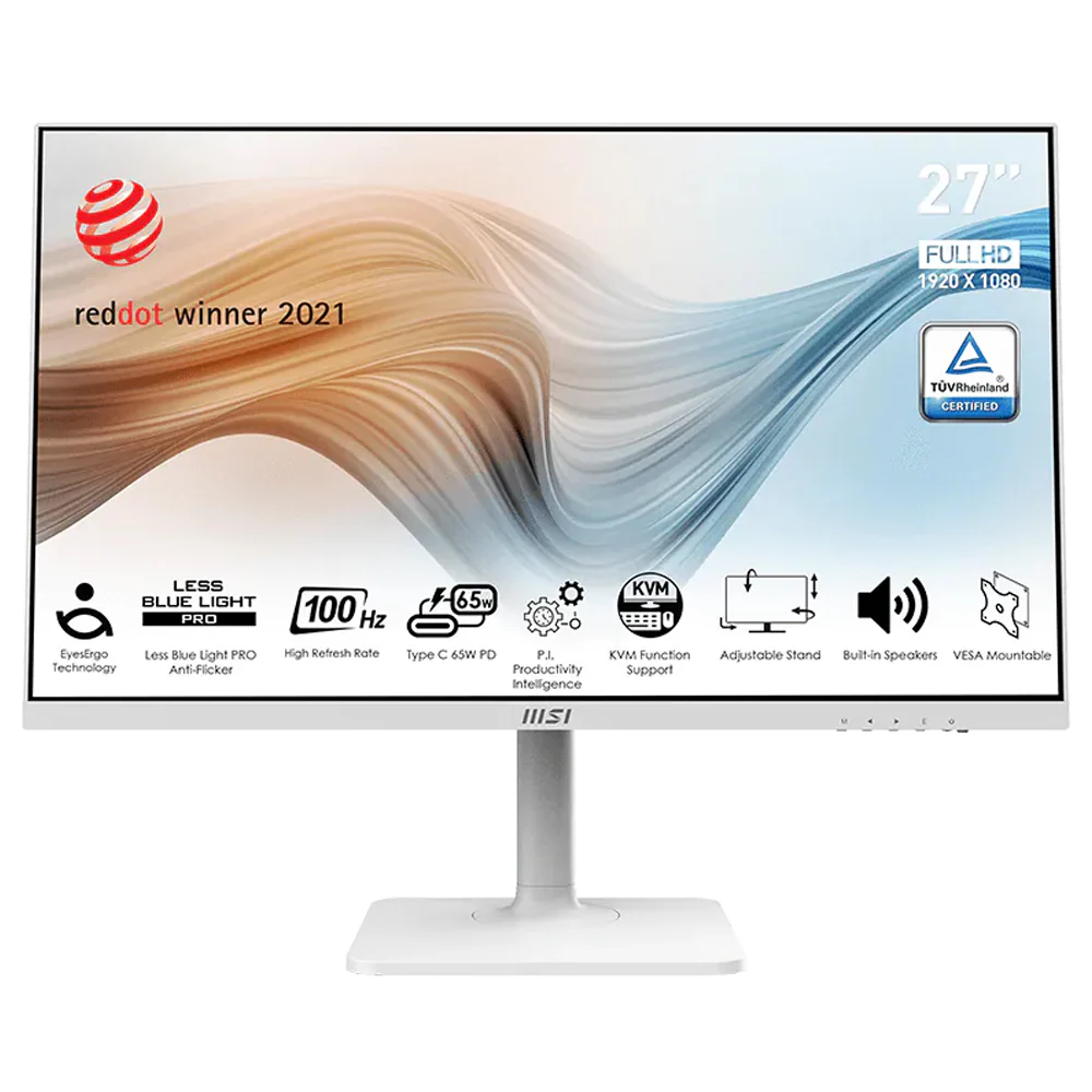 MSI Modern MD272XPW 27 Inch IPS FHD Monitor 100Hz