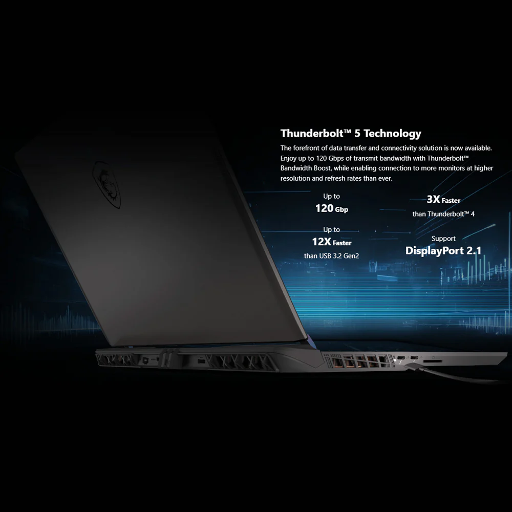 MSI Vector 16 HX AI A2XWHG-489EG Laptop (Intel Core Ultra 7 255HX - 16GB Ram - M.2 NVMe 1TB - Nvidia RTX 5070 Ti 12GB - 16 Inch QHD+ IPS 240Hz - Win11) - Cosmos Gray - Image 9