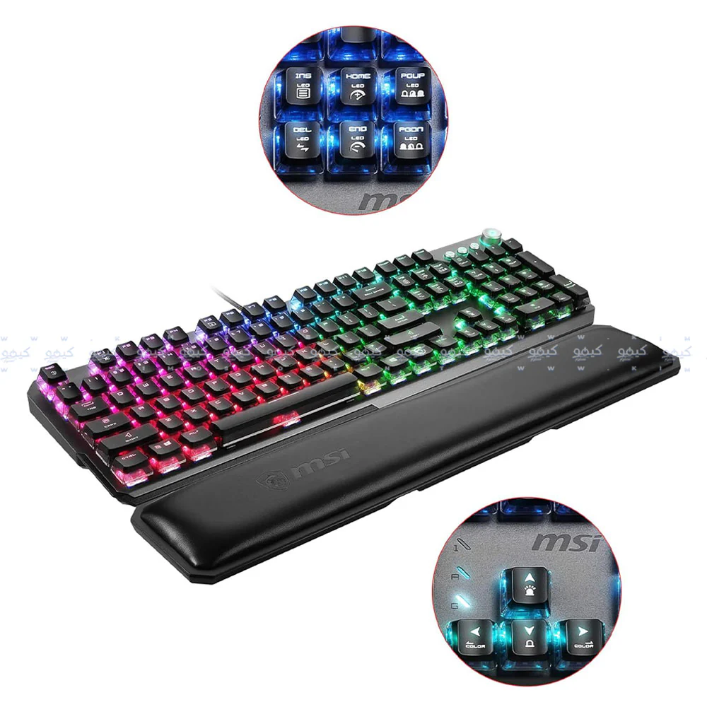 MSI Vigor GK71 Sonic Blue Switch Wired RGB Gaming Keyboard English & Arabic - Image 6