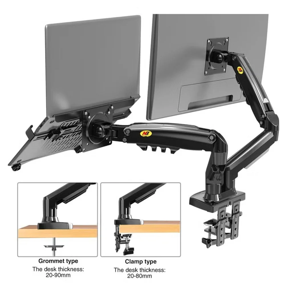 NB F160-FP 17-30 Inch Dual Arm Full Motion TV Stand - Image 3