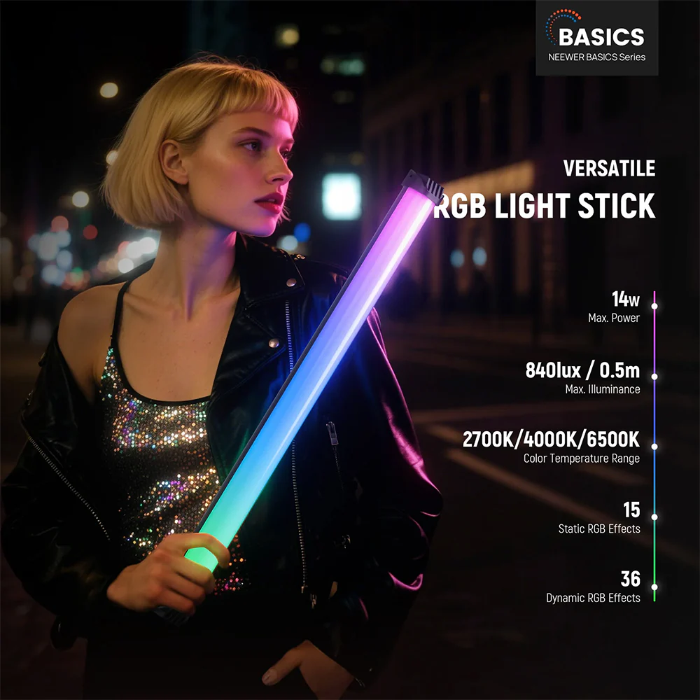 Neewer Basics SL50 RGB LED Light Stick - Image 3