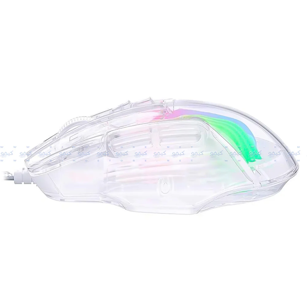 Onikuma CW923 Wired RGB Gaming Mouse 12800Dpi - Transparent - Image 3