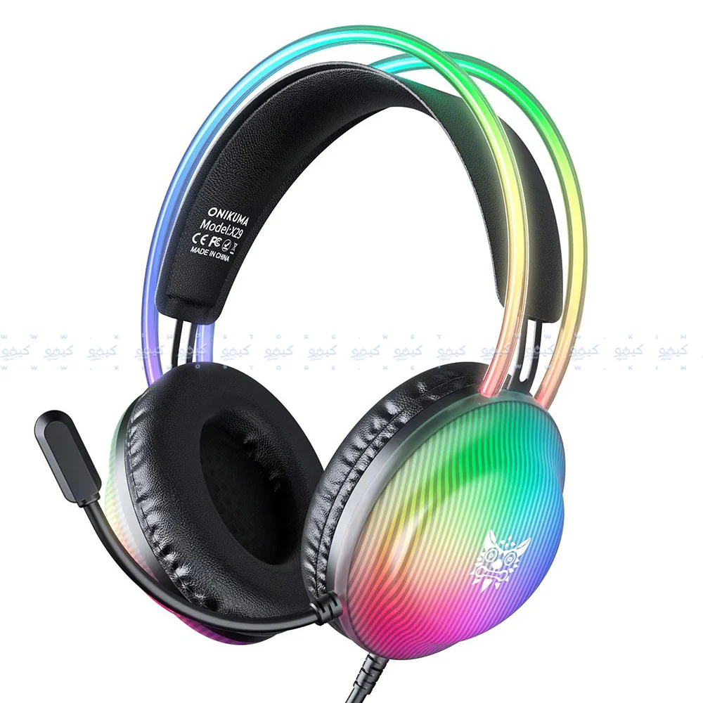 Onikuma X29 RGB Gaming Headset - Black - Image 6