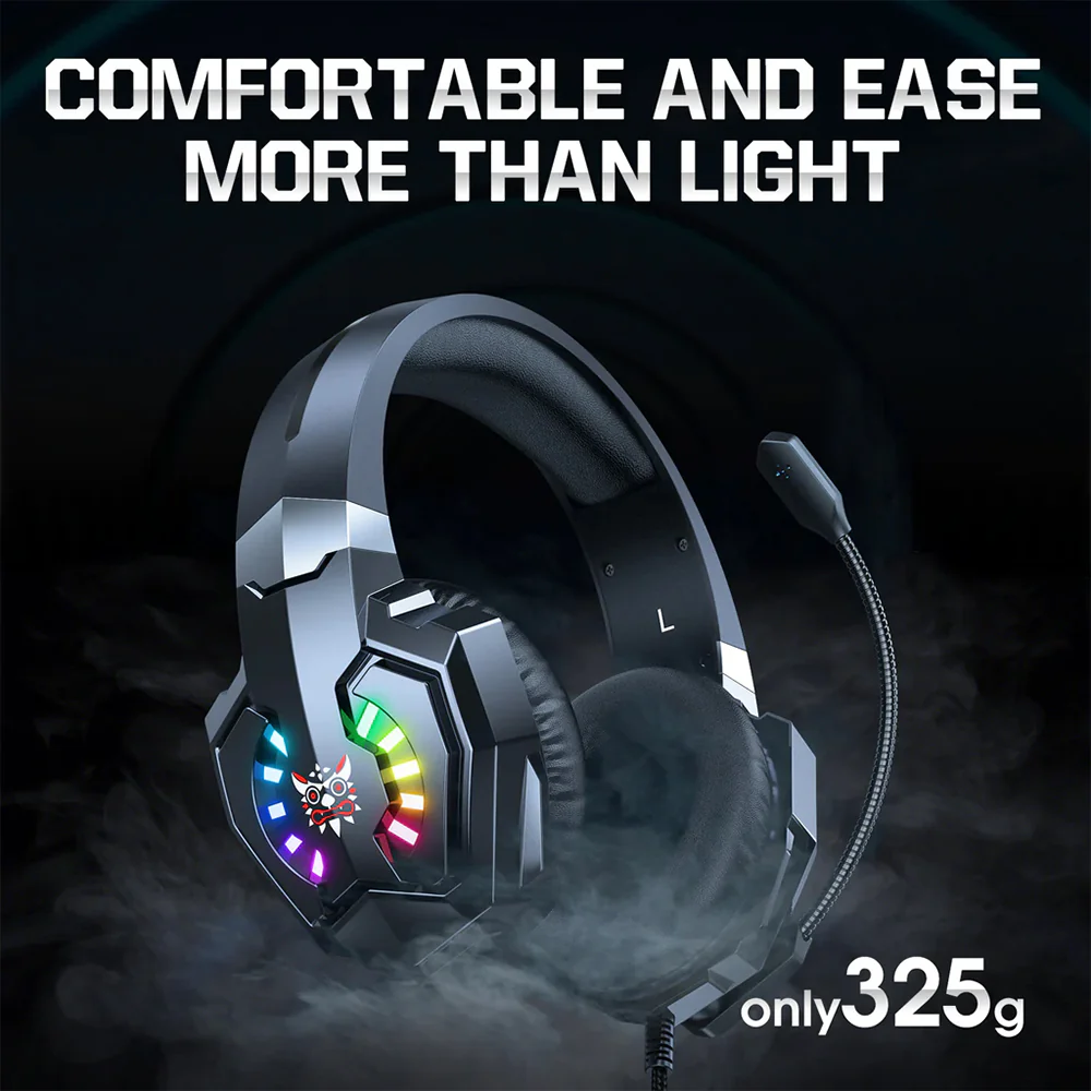 Onikuma X32 RGB Gaming Headset - Black - Image 7