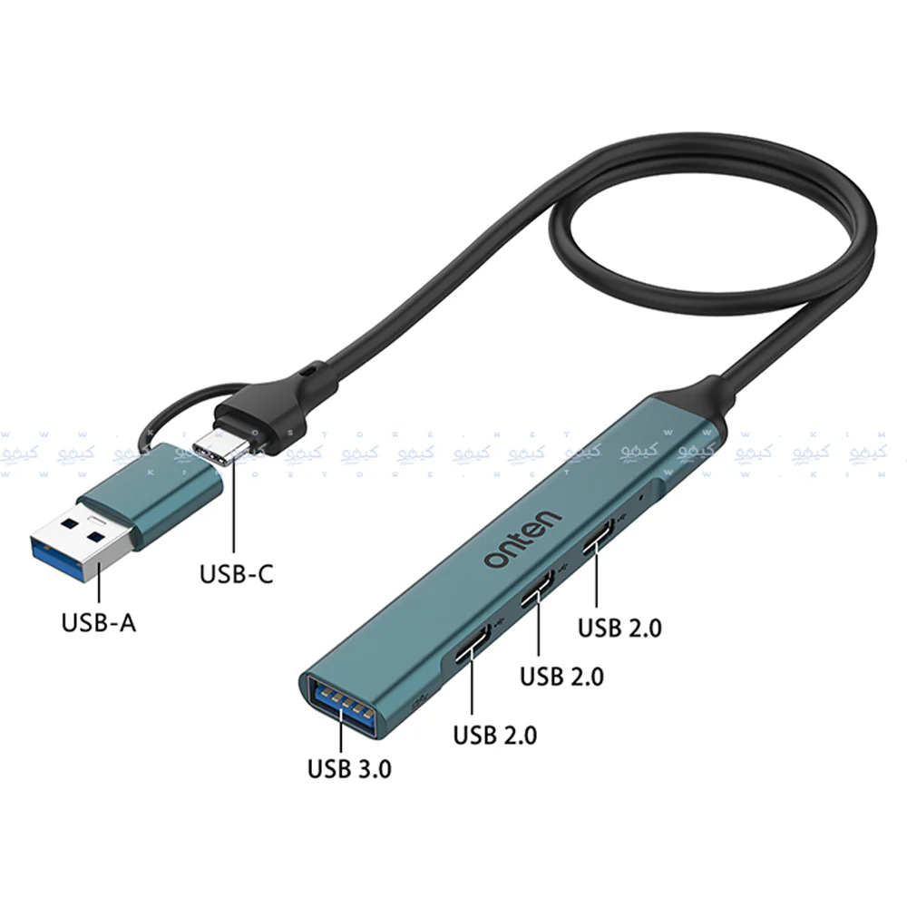 Onten OTN-UCA9703S 4in2 Type-C + USB HUB Converter - Image 5