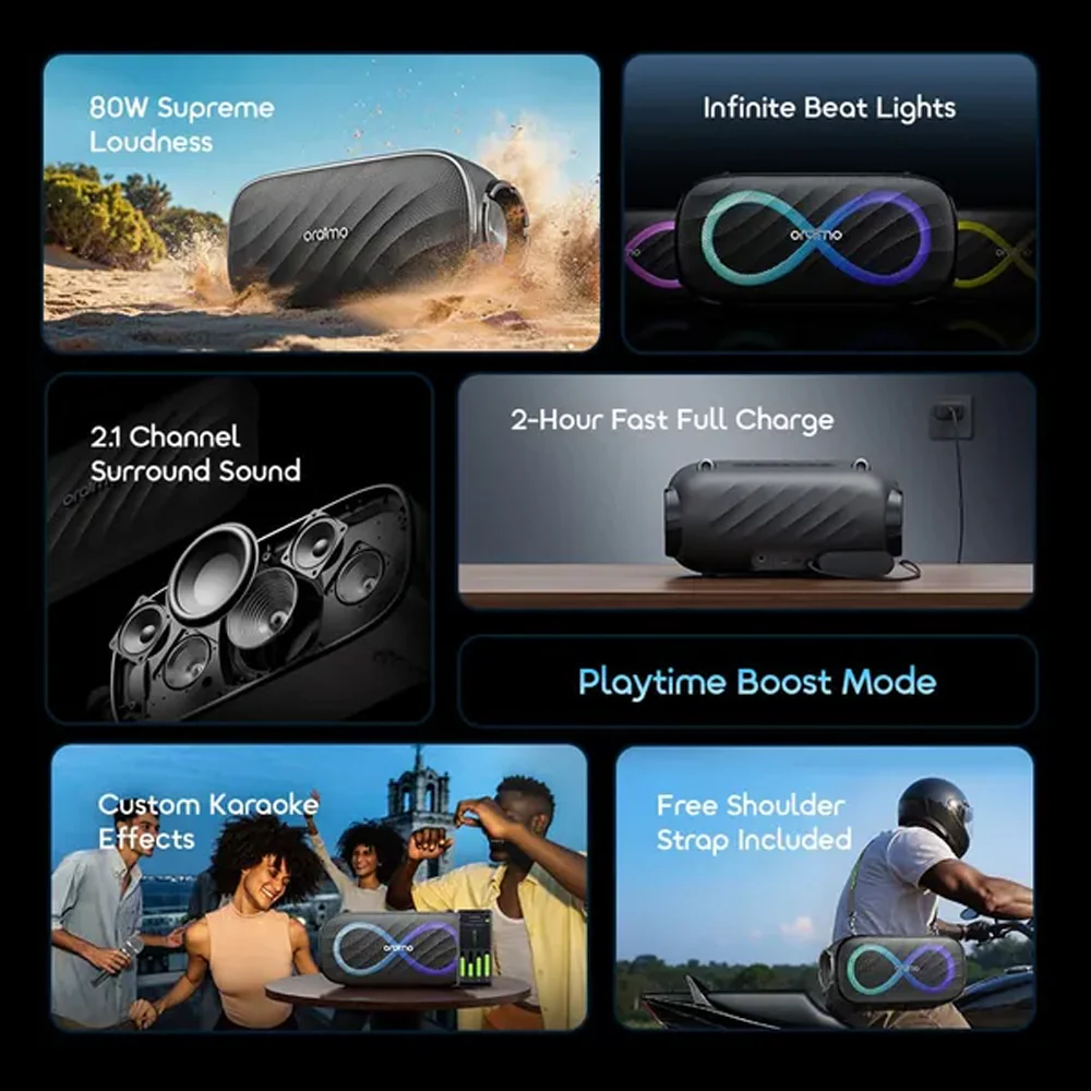 Oraimo SpaceBox Pro OBS-682 Karaoke Portable Bluetooth Speaker - Image 8