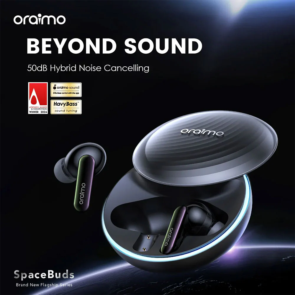 Oraimo SpaceBuds OTW-630 Earbuds - Space Grey - Image 6