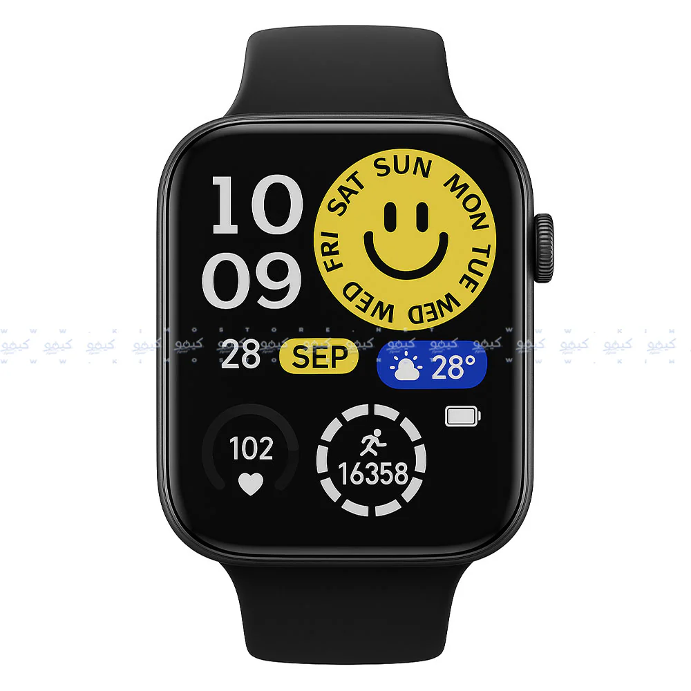 Oraimo Watch 6N OSW-8000N Smart Watch Black Case With Black Silicone Strap - Image 2