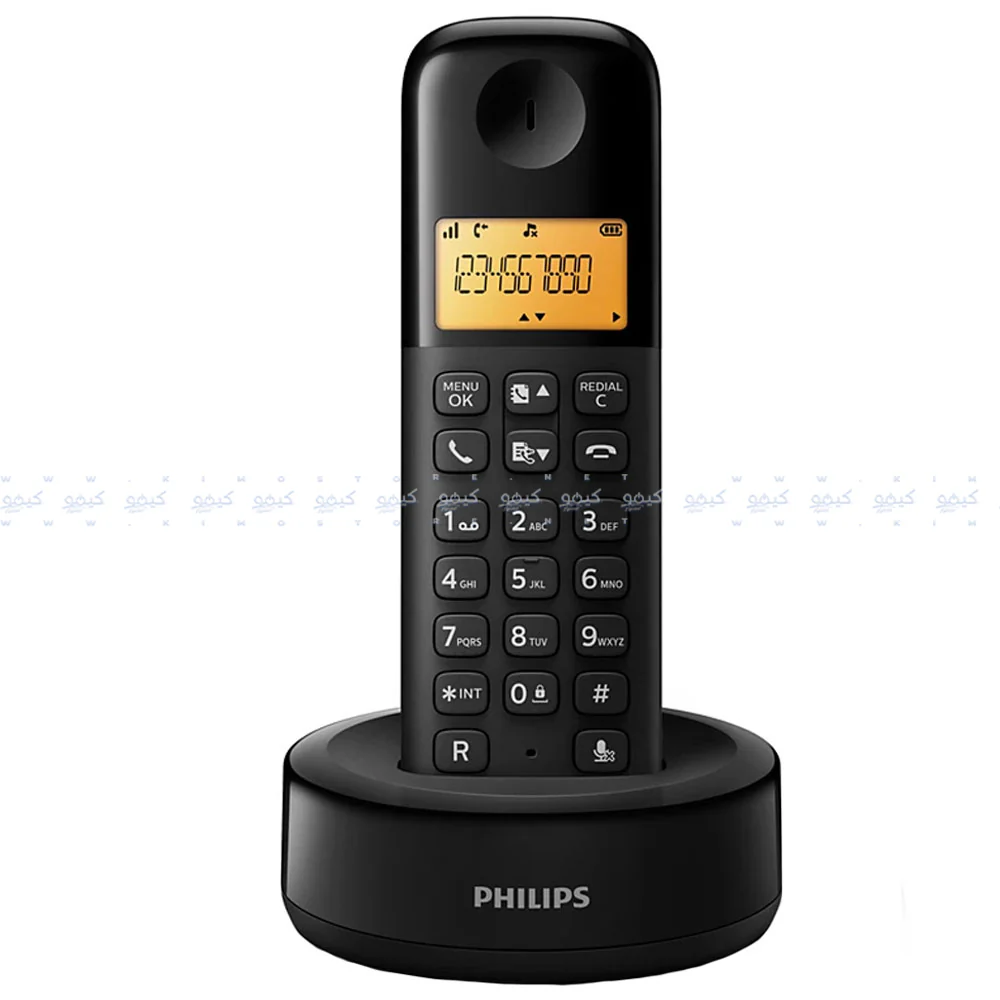 Philips D1601B/63 Cordless Telephone - Black