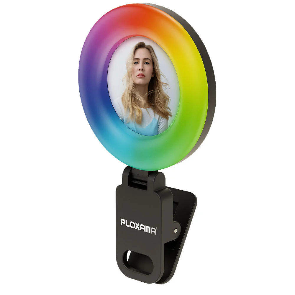 Plokama U20 PRO RGB Phone Clip LED Selfie Ring Light - Image 2
