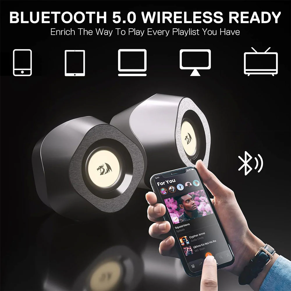 Redragon Kaidas Pro GS590 RGB Subwoofer 2.1 - Black - Image 9